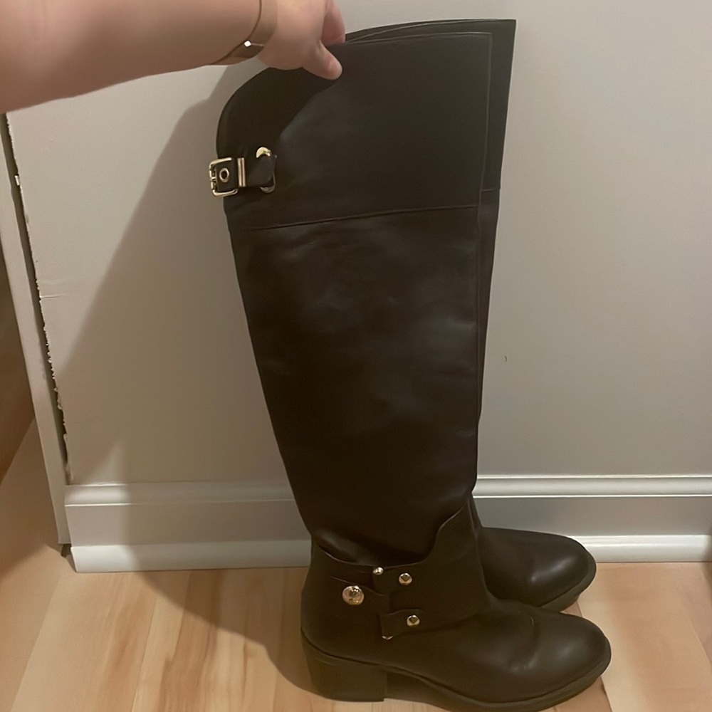 Vince Camuto brown leather riding boot